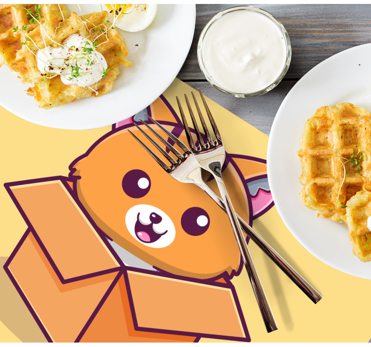 Bordstabletter barnen happy cat box - Tenstickers