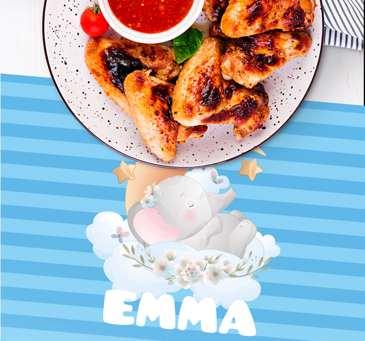 Bordstabletter barnen med gulliga elefanter - Tenstickers