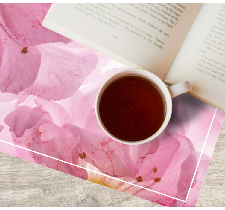 Bordstabletter elegant med mjukt blommönster - Tenstickers