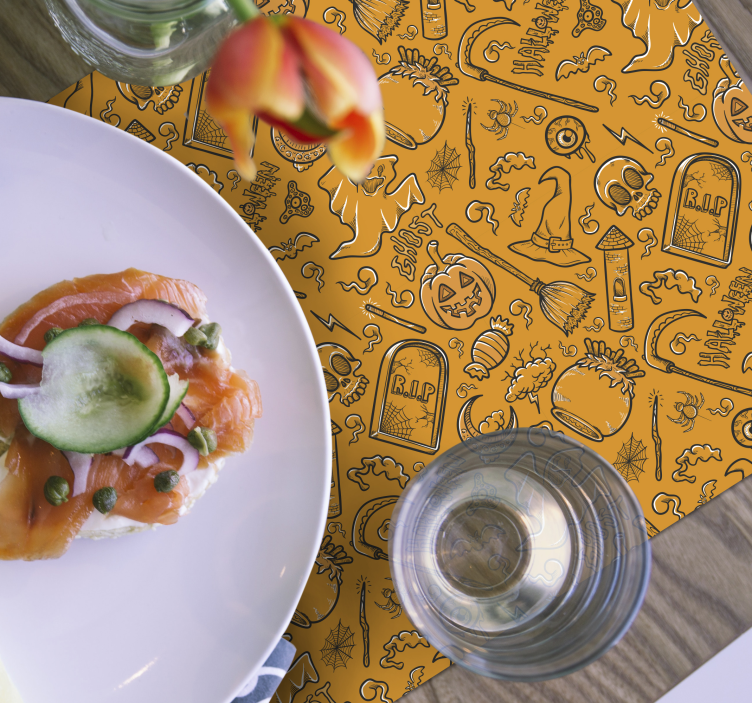 Bordstabletter halloween spöklika halloweenmotiv - Tenstickers