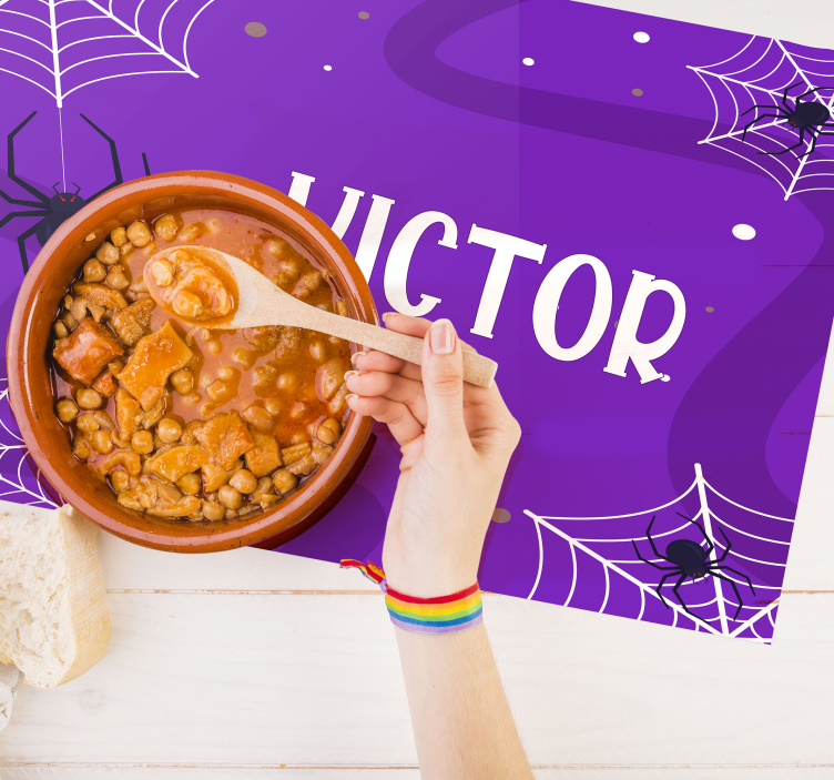 Bordstabletter halloween spöklika spindelnät - Tenstickers