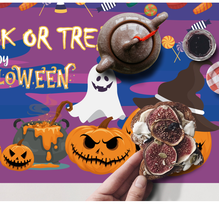 Bordstabletter halloween trick treat table - Tenstickers