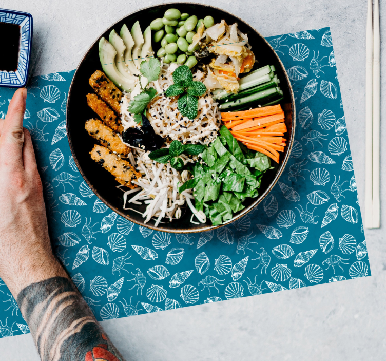 Bordstabletter med bladmönster yta - Tenstickers