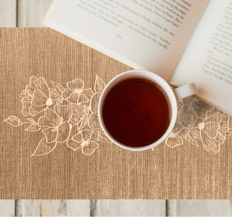 Bordstabletter med blommönstrad yta - Tenstickers