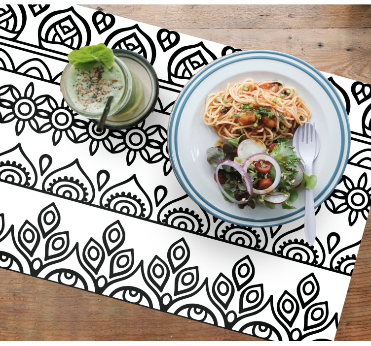 Bordstabletter med botaniskt tryckmotiv - Tenstickers