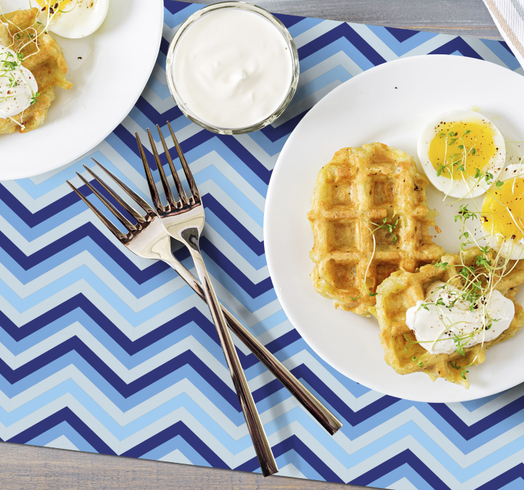 Bordstabletter med chevronmönster yta - Tenstickers