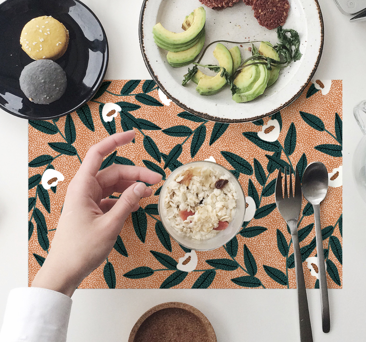 Bordstabletter med lövdesign - Tenstickers