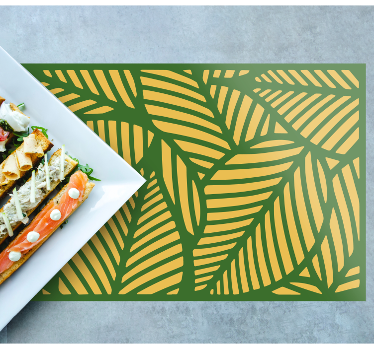 Bordstabletter med lövmönster - Tenstickers