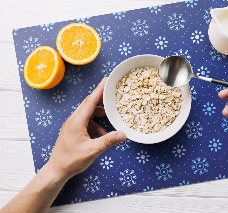 Bordstabletter med marinmönstrad yta - Tenstickers