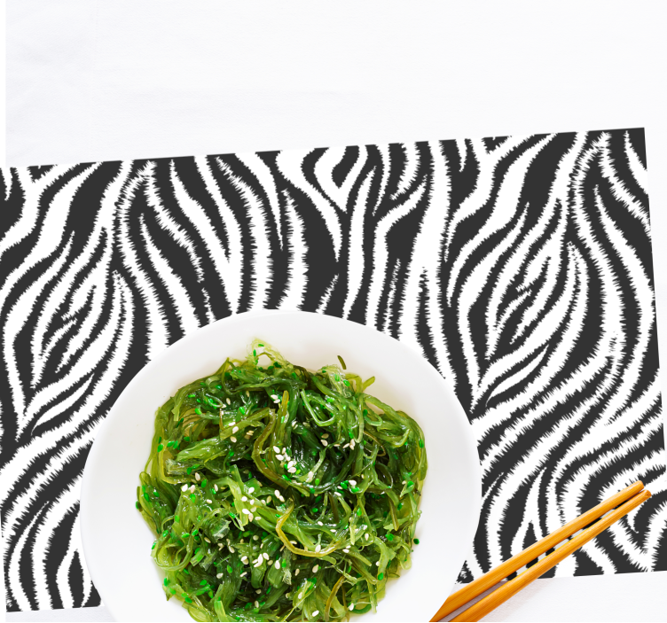 Bordstabletter med zebramönster - Tenstickers