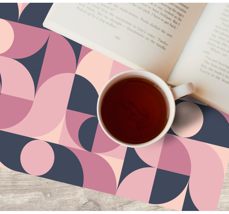 Bordstabletter modernt böljande geometriska mönster - Tenstickers