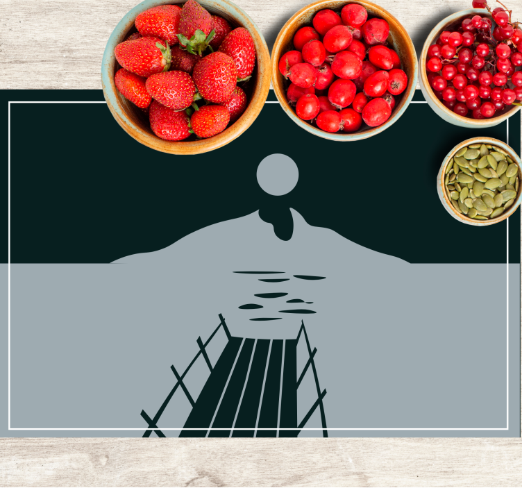 Bordstabletter modernt bro över vatten - Tenstickers