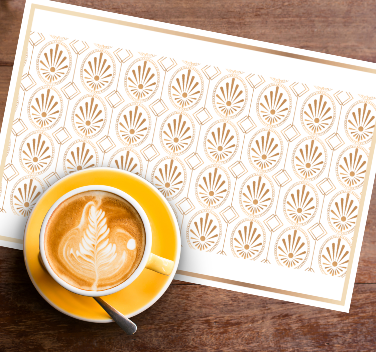 Bordstabletter modernt elegant bladmotiv - Tenstickers