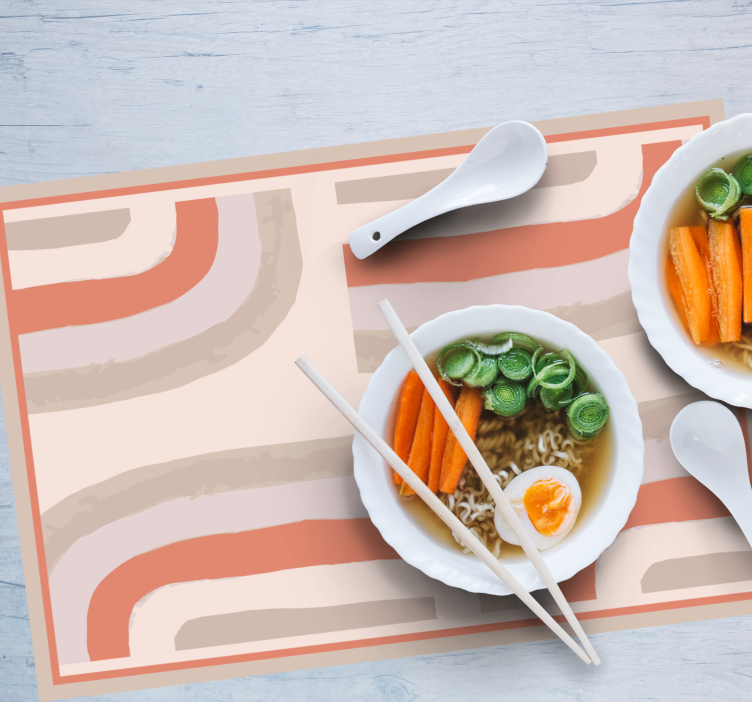 Bordstabletter modernt färgglada böljande mönster - Tenstickers