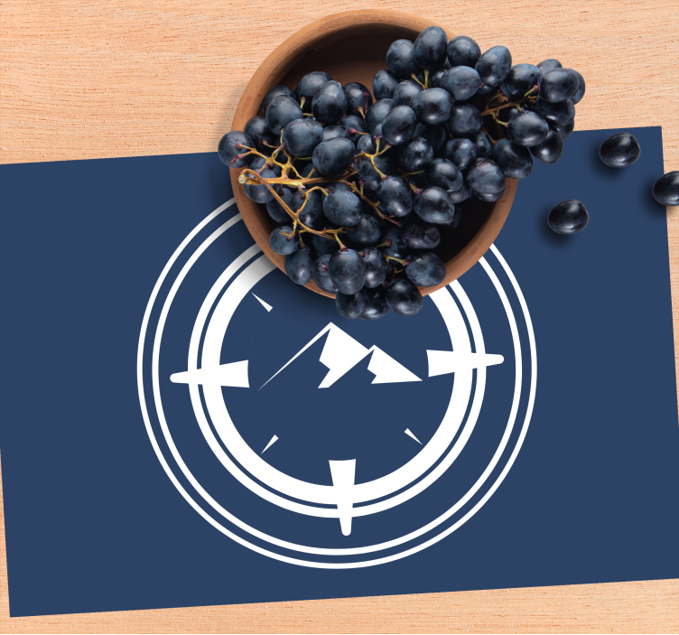 Bordstabletter modernt fjällkompass grafik - Tenstickers