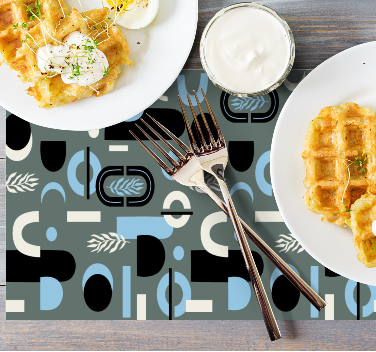 Bordstabletter modernt geometrisk mönsterkomposition - Tenstickers