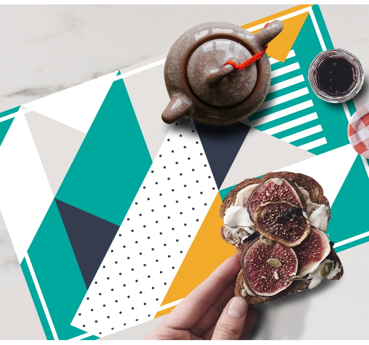 Bordstabletter modernt geometriska mönster - Tenstickers