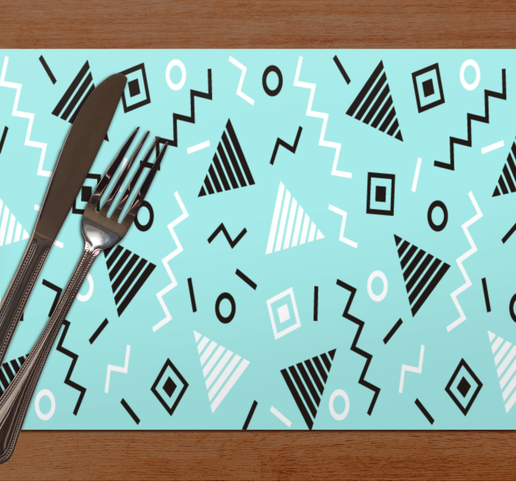 Bordstabletter modernt geometriska mönster kollektion - Tenstickers