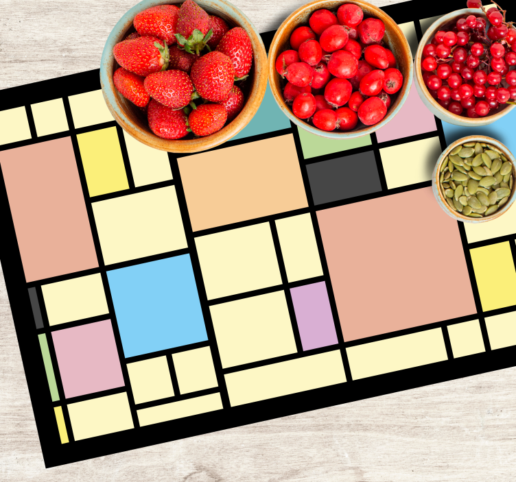 Bordstabletter modernt geometriskt abstrakt mönster - Tenstickers