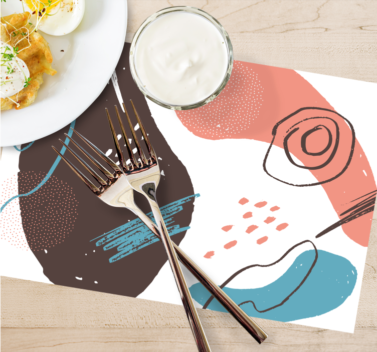 Bordstabletter modernt livliga abstrakta former - Tenstickers