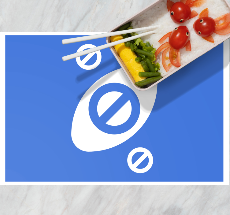 Bordstabletter modernt minimalistisk blå accent - Tenstickers