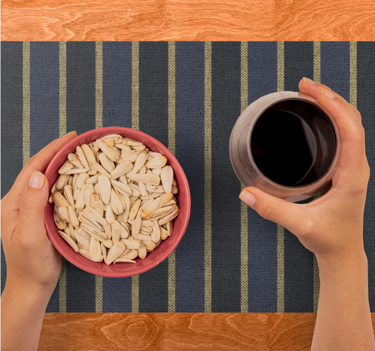 Bordstabletter modernt randig textil löpare - Tenstickers