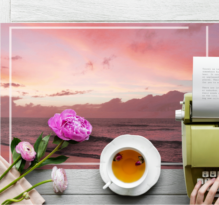 Bordstabletter modernt serene kustsolnedgång - Tenstickers