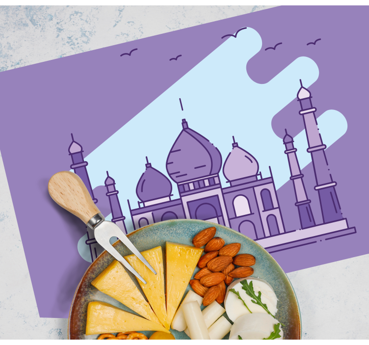 Bordstabletter modernt taj mahal silhuett - Tenstickers