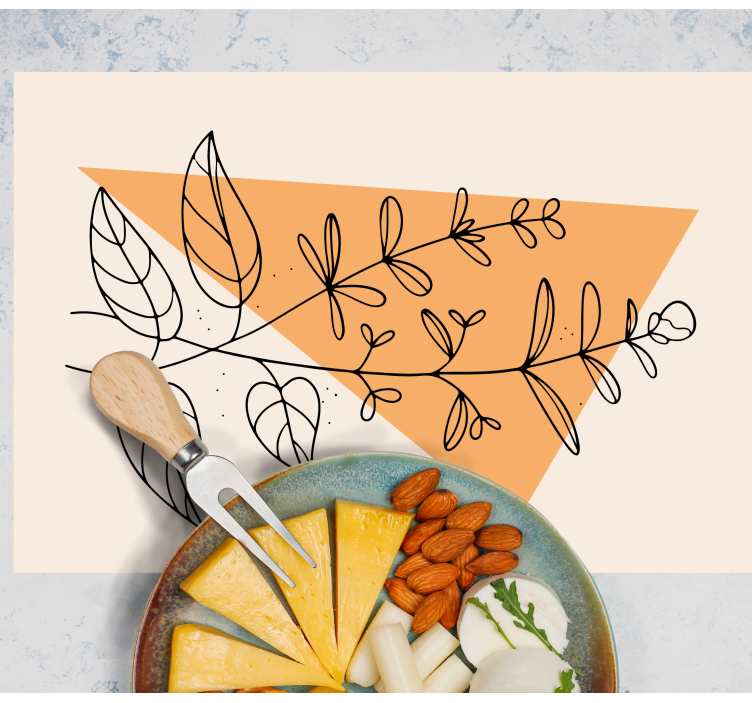 Bordstabletter original blommig abstrakt design - Tenstickers