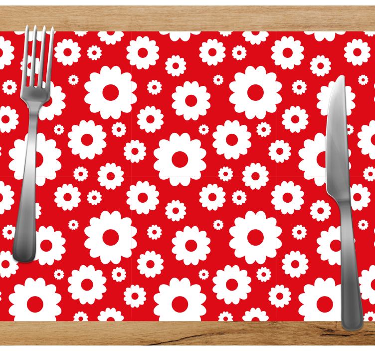 Bordstabletter original botanisk tryck arrangemang - Tenstickers