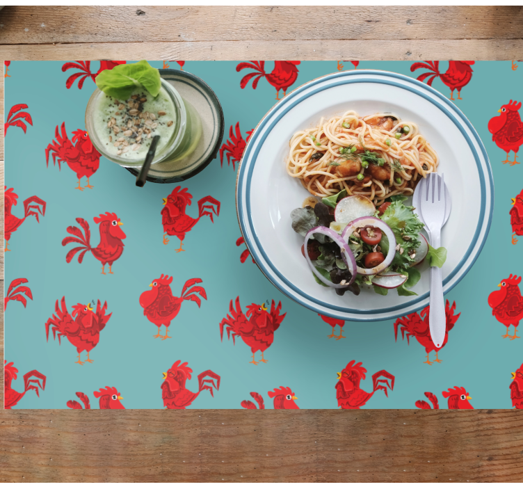 Bordstabletter original charmigt tuppmönster - Tenstickers