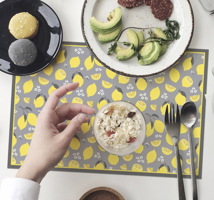 Bordstabletter original citronsmönster - Tenstickers