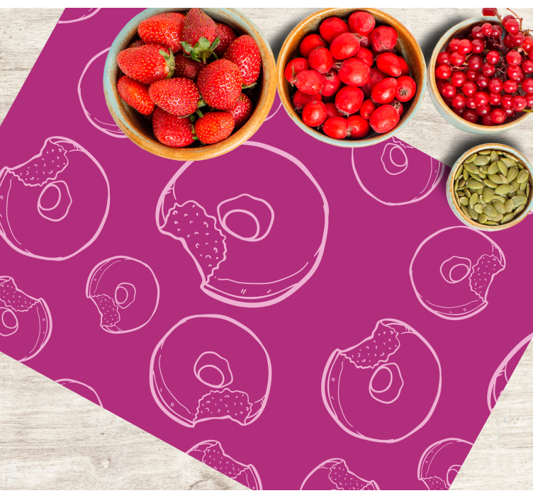 Bordstabletter original färgglad donutmönster - Tenstickers