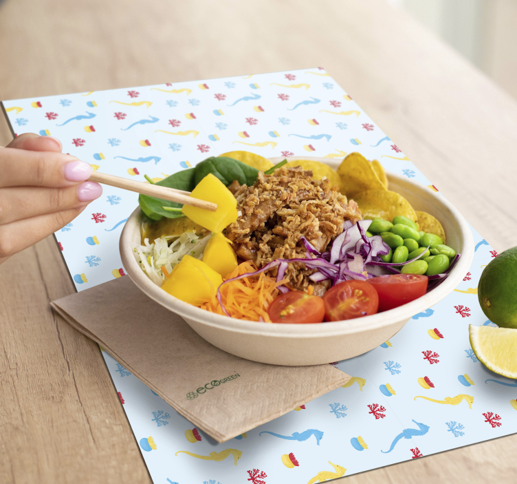 Bordstabletter original färgglad undervattensmönster - Tenstickers