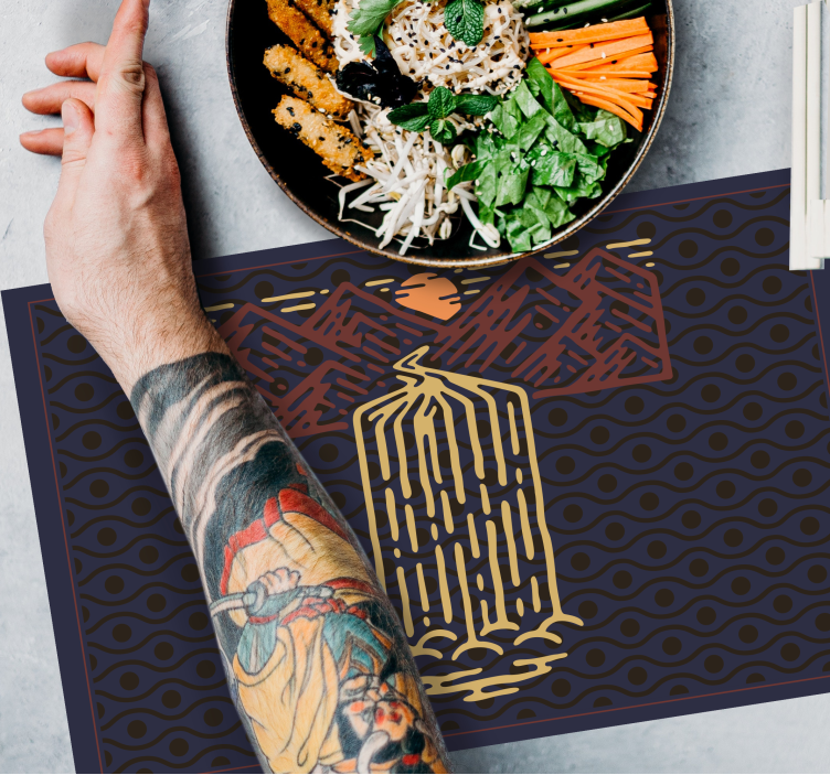 Bordstabletter original fjällvattenfall scen - Tenstickers