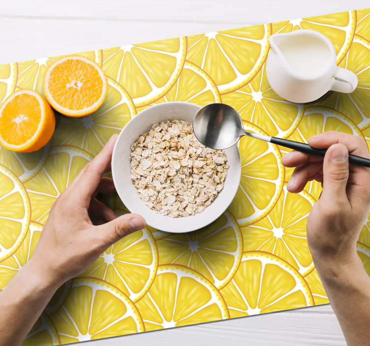 Bordstabletter original fräscht citronsmönster - Tenstickers