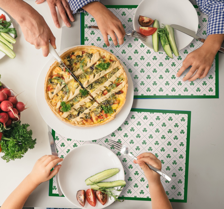 Bordstabletter original klövermönster yta - Tenstickers