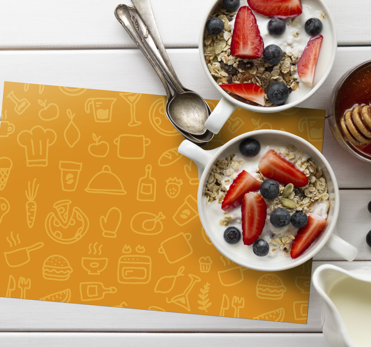 Bordstabletter original köksikoner mönster - Tenstickers