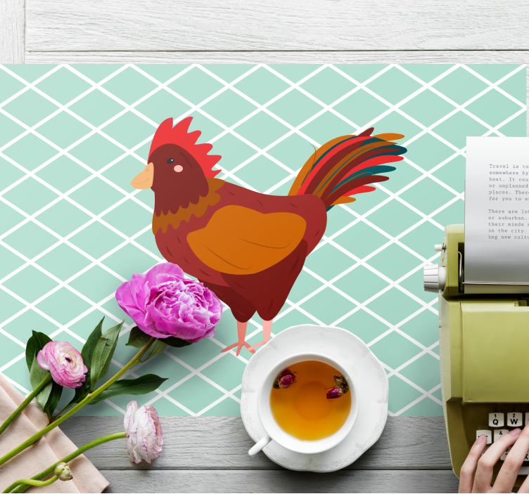 Bordstabletter original med charmig tuppillustration - Tenstickers