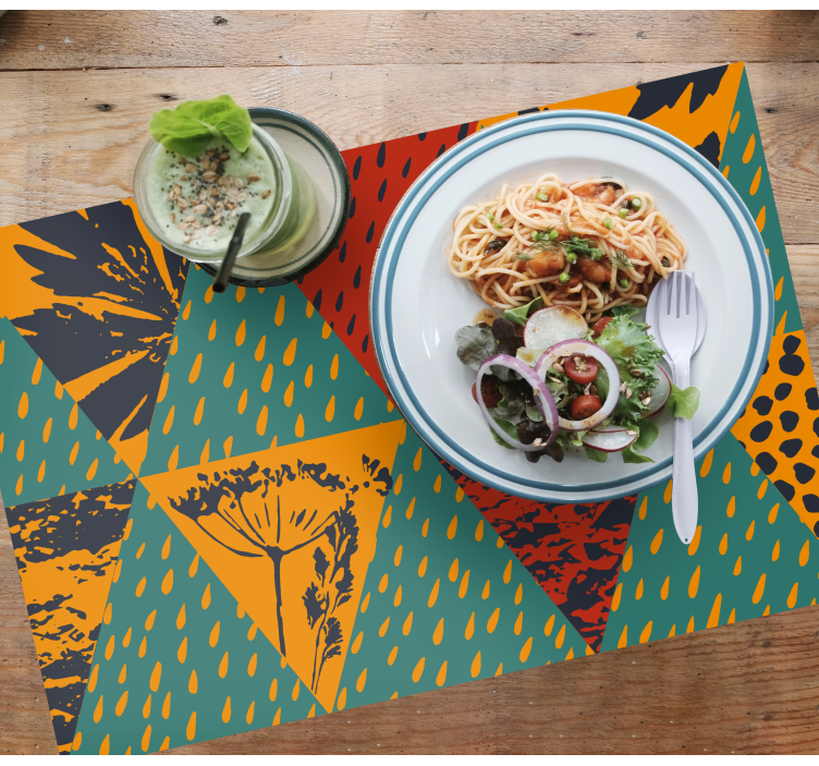 Bordstabletter original med djärvt geometriskt mönster - Tenstickers