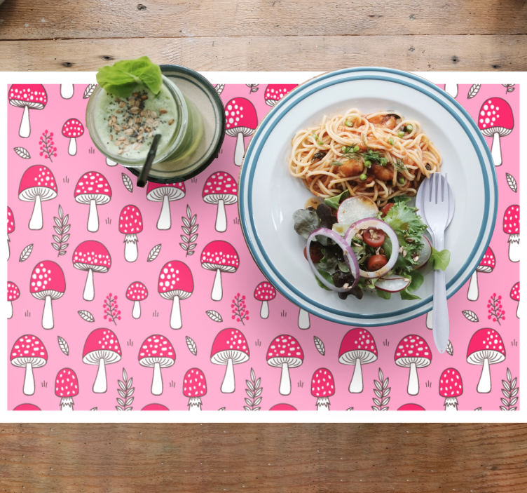Bordstabletter original med livfull svampdesign - Tenstickers