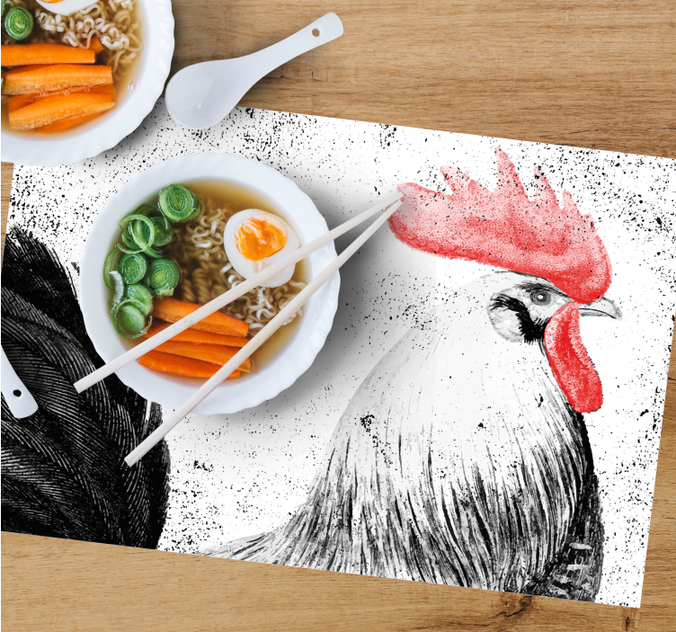 Bordstabletter original med tuppillustration - Tenstickers