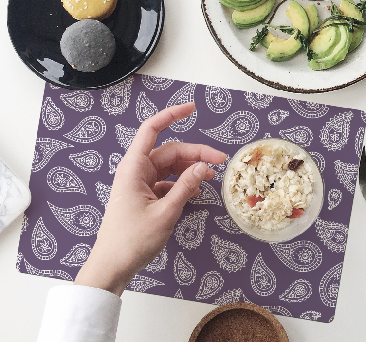 Bordstabletter original paisleymönstrad yta - Tenstickers