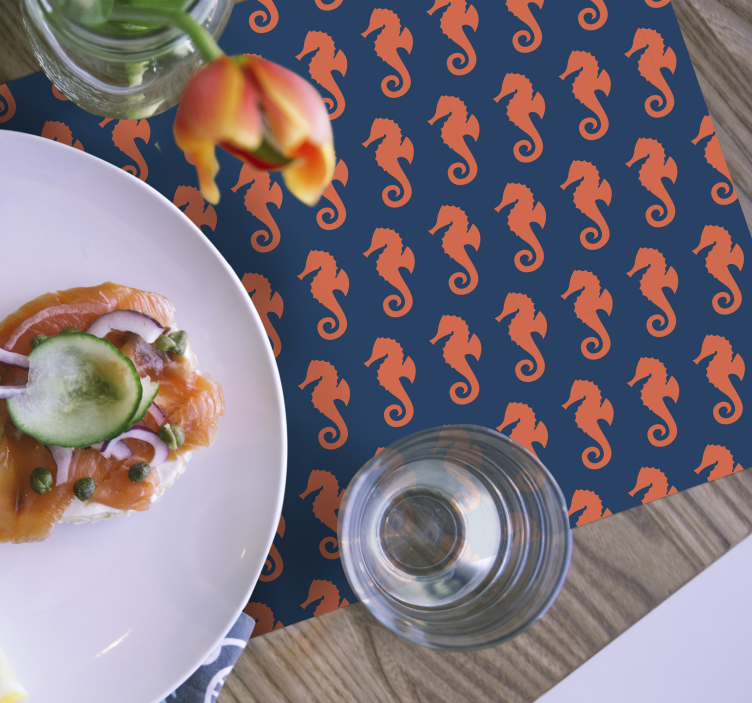 Bordstabletter original sjöhästmönster - Tenstickers