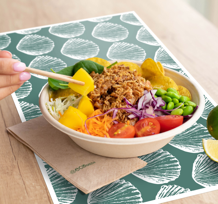 Bordstabletter shellmönster - Tenstickers