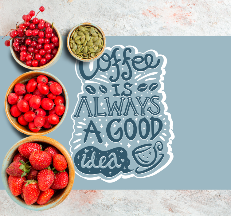 Bordstabletter texter kaffe inspirationscitat - Tenstickers