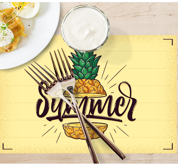 Bordstabletter texter sommar ananas grafik - Tenstickers