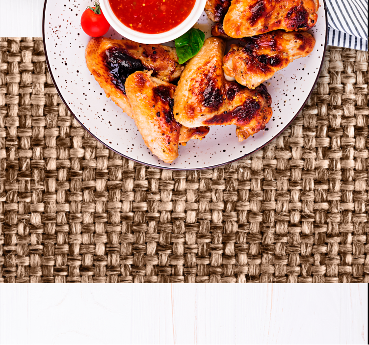 Bruna handgjorda bordstabletter med struktur - Tenstickers