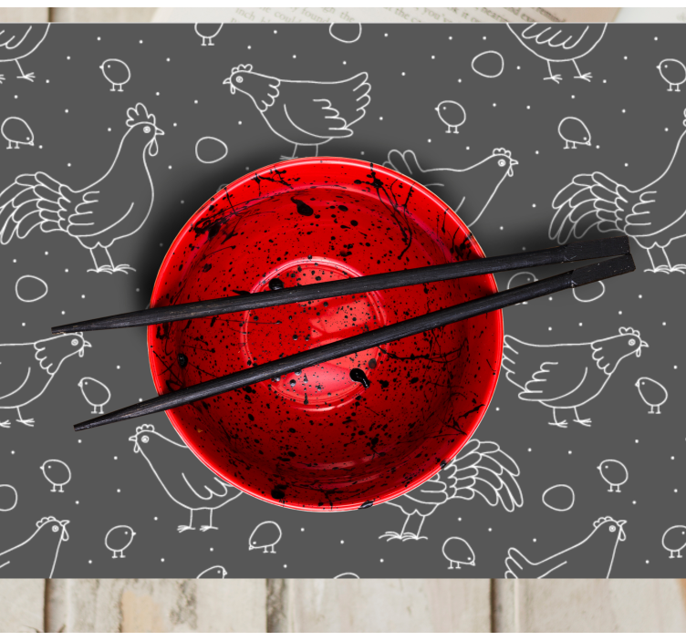 Charming hen bowl bordstabletter original - Tenstickers