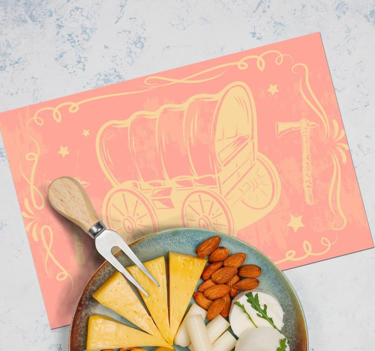 Cowboy vagn mönster barn bordstabletter - Tenstickers